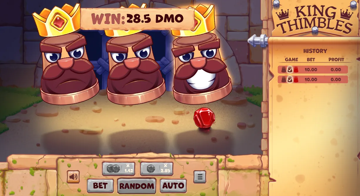 King Thimbles Game